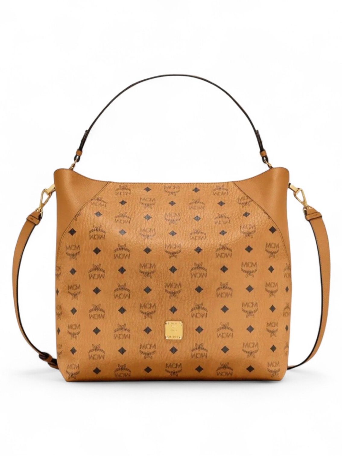 Mcm Cognac Visetos Hobo Shoulder Bag